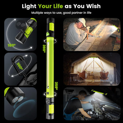 Super Bright Magnetic Rechargeable Work Light for Car Repair & Outdoor Use