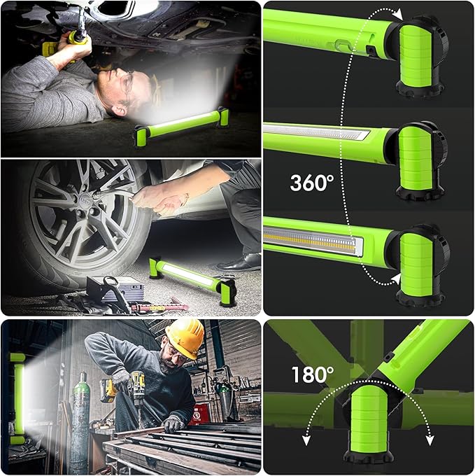 Super Bright Magnetic Rechargeable Work Light for Car Repair & Outdoor Use