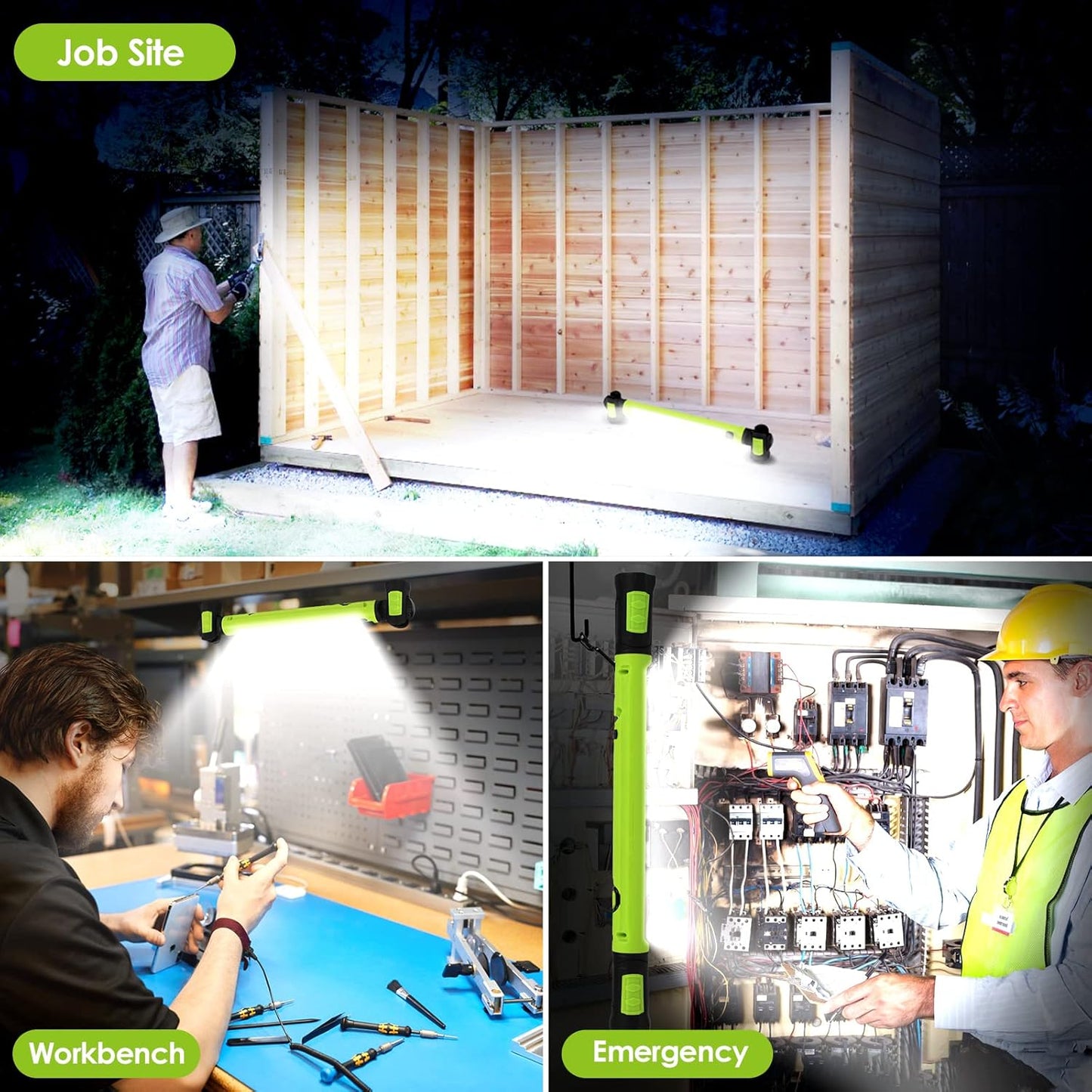 Super Bright Magnetic Rechargeable Work Light for Car Repair & Outdoor Use