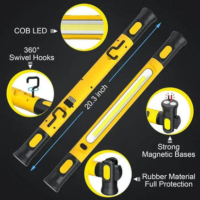 Illuminate Your Work: Super Bright Magnetic Rechargeable Underhood Work Light for Car Repair & Outdoor Use